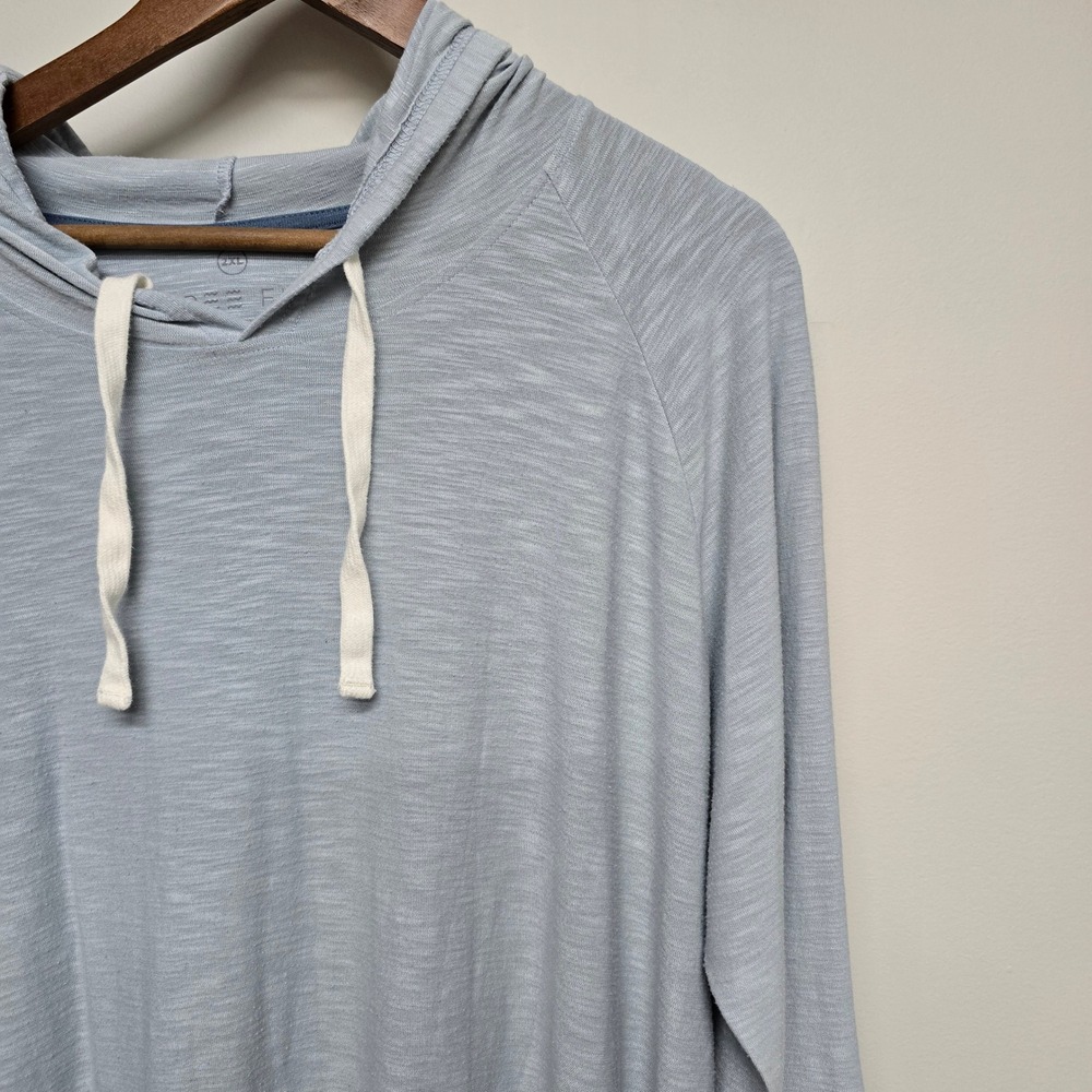 Free Fly Bamboo Hoodie Mens 2XL Light Blue Lightweight Breathable Coastal - Picture 3 of 13